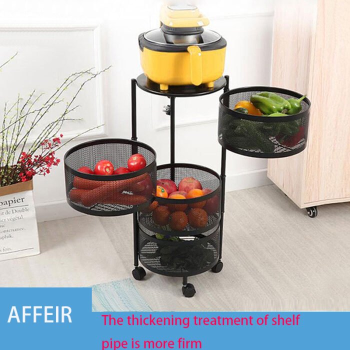 4 Layer Round Shape Kitchen Rack - Image 1