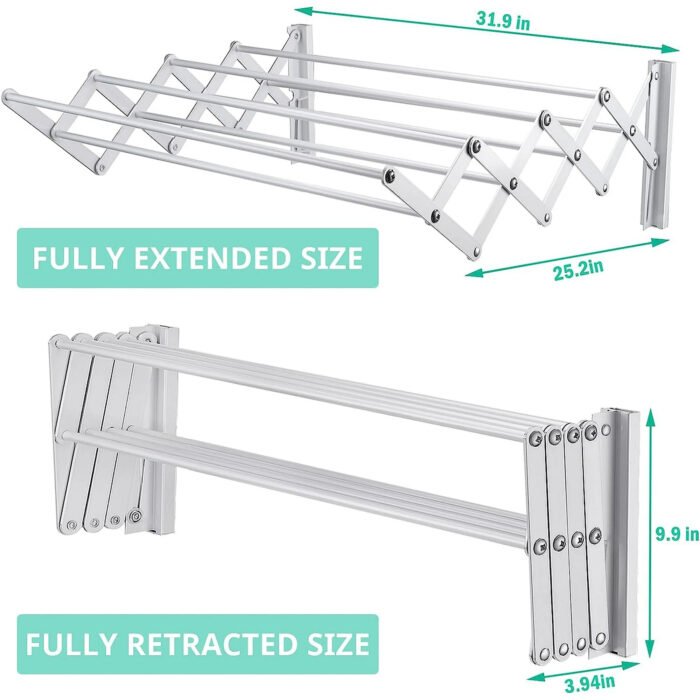 Wall Mounted Clothes Drying Hanger - Image 3