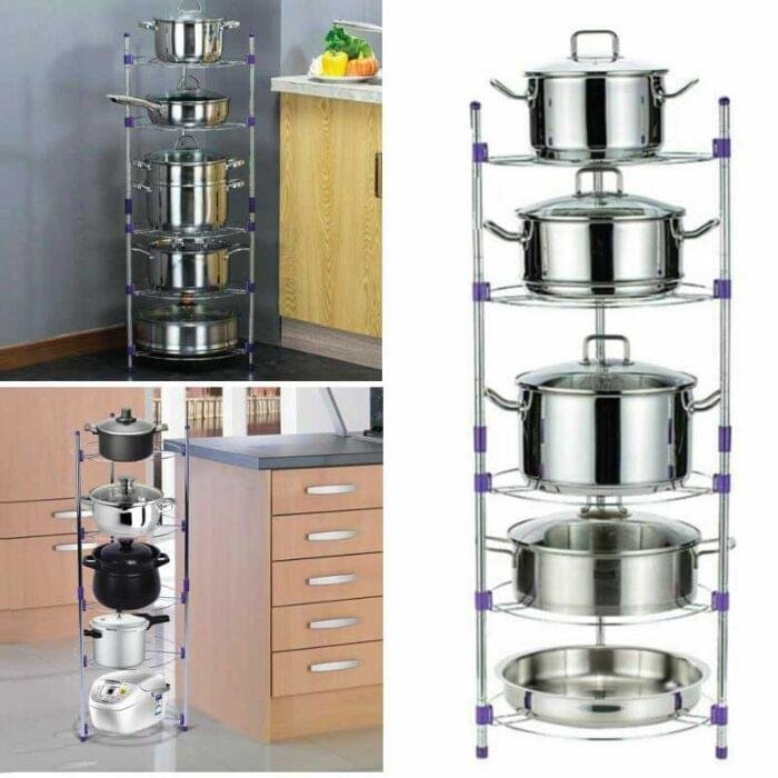 Super Pot Stand 5 Layer Kitchen Pot Organizer - Image 1