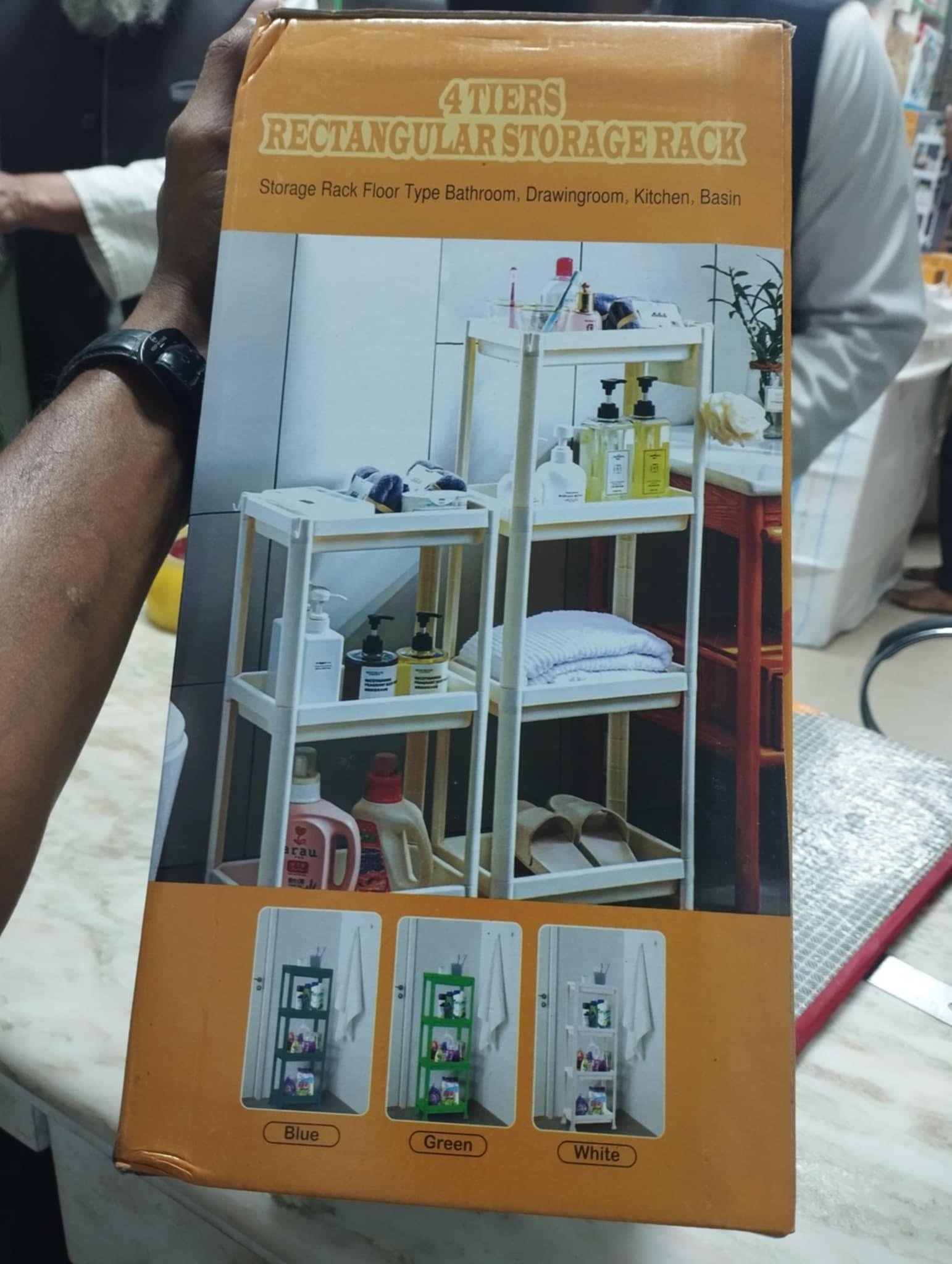 4 Tiers Rectangular Storage Rack - Image 3